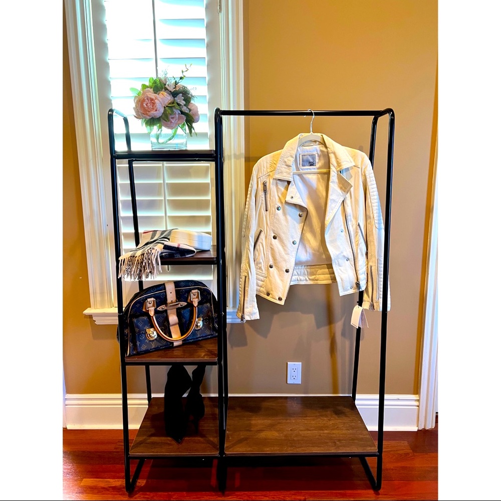 ANINE BING Moto Leather Jacket in Dirty White, NWT